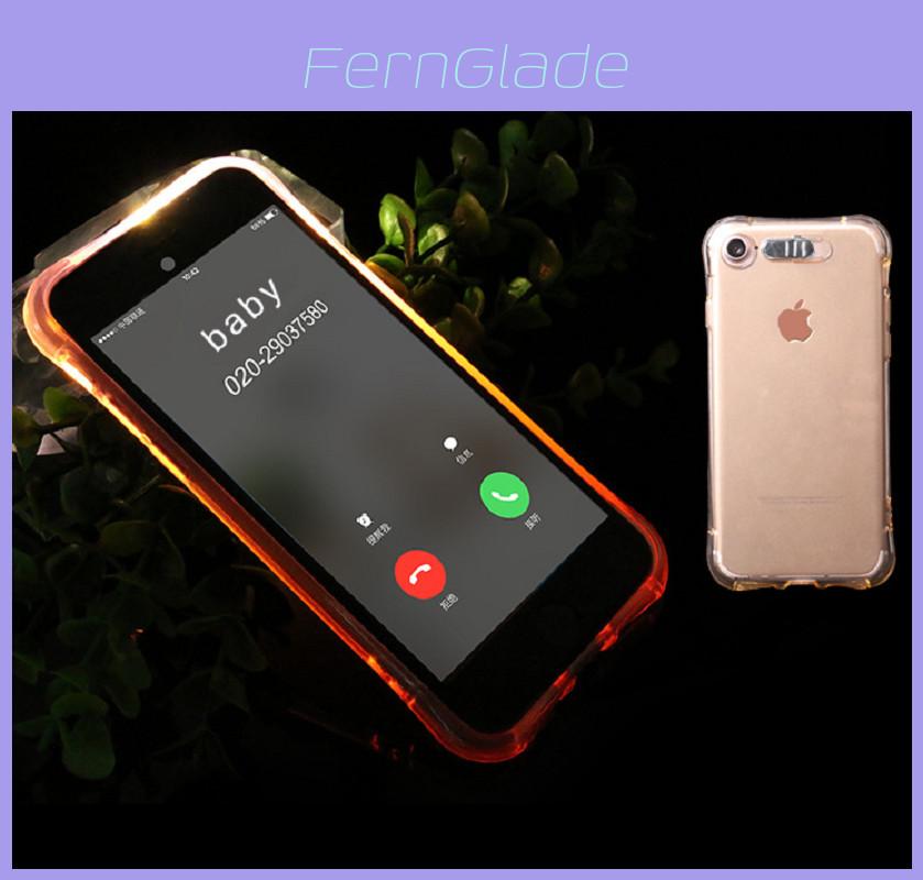 Тонкий противоударный гибридный бампер с вспышкой мягкий чехол для Apple iPhone чехол для телефона