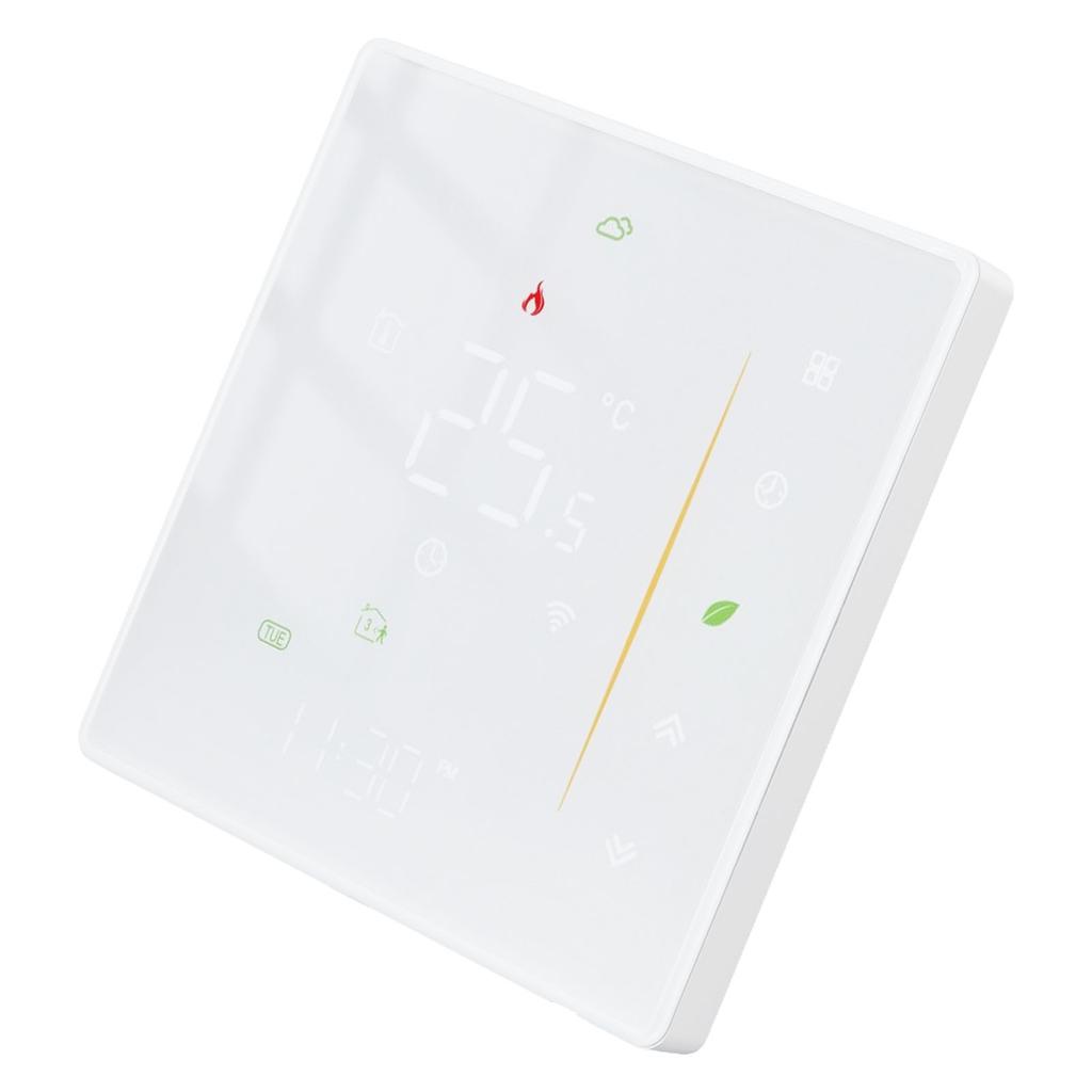 Smart Temperature Controller IP20 Protection PC ABS White Programmable Boiler Floor Heating