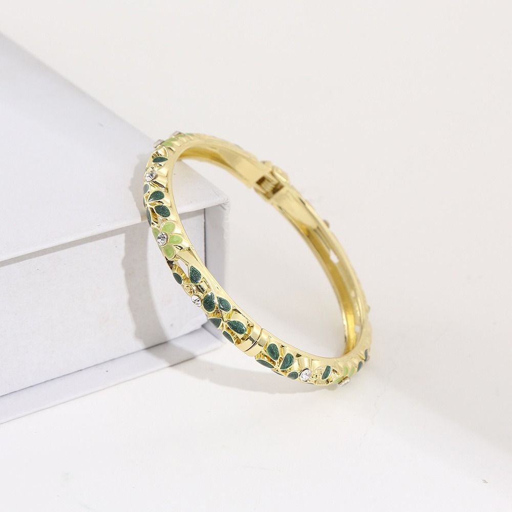 Colorful Enamel Bangle Vintage Flower Enamel Bangle Cloisonne Bracelet Party Jewelry