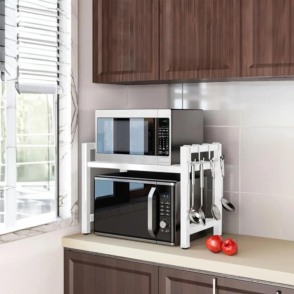 Retractable Metal Kitchen Storage Rack Adjustable Oven Storage Shelf Seasoning Storage