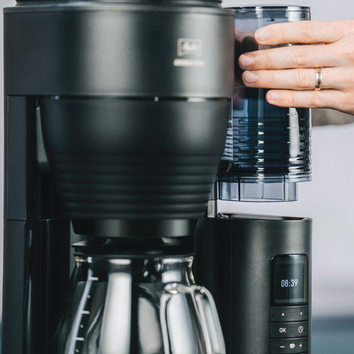 Cafetiere filtre avec moulin intégré - MELITTA - Aromafresh Glass Pro 1030-01 - 10 tasses - 1 130 W - Noir