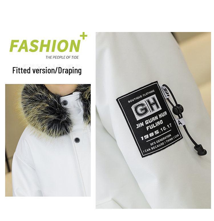 Зимняя мужская куртка из плотного хлопка с капюшоном 2023 года