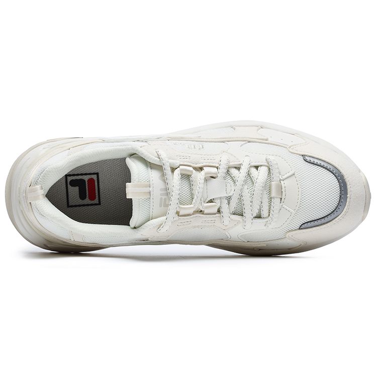 Fila Rayflide Fabric Synthetic Leather Comfortable Colorful Low-Top Lifestyle Casual Shoes Women Sneaker Tofu-White F12W242121FMT