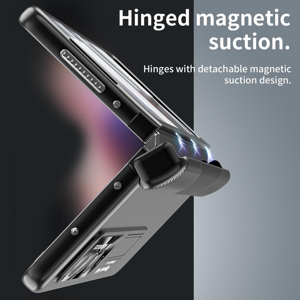 Luxury Portable Stand Full Body Case for Samsung Galaxy Z Fold4 Fold 3 Fold3 Fold 4 Zfold4 5G Screen Glass Protector Film Cases