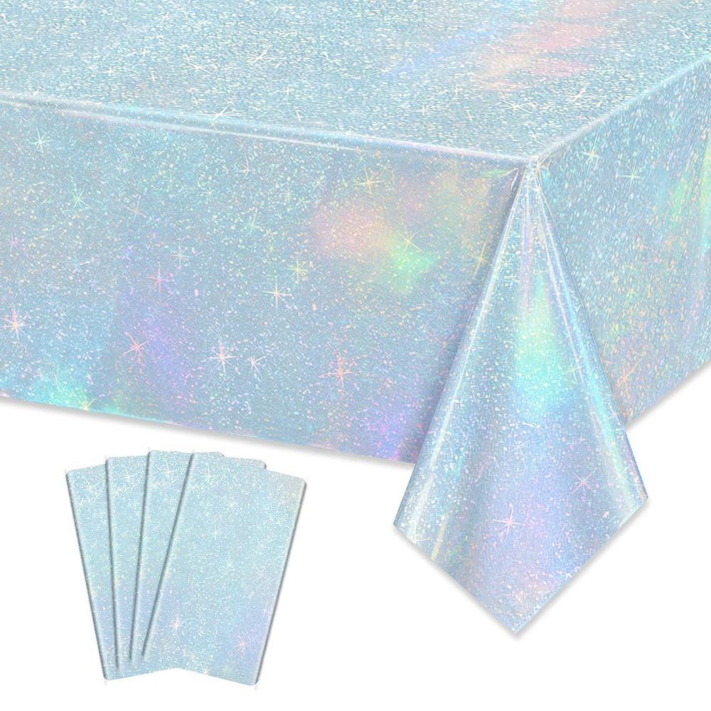 Purple Laser Disposale Tablecloth Aluminum Film Party Decoration Birthday Wedding Party Supplies