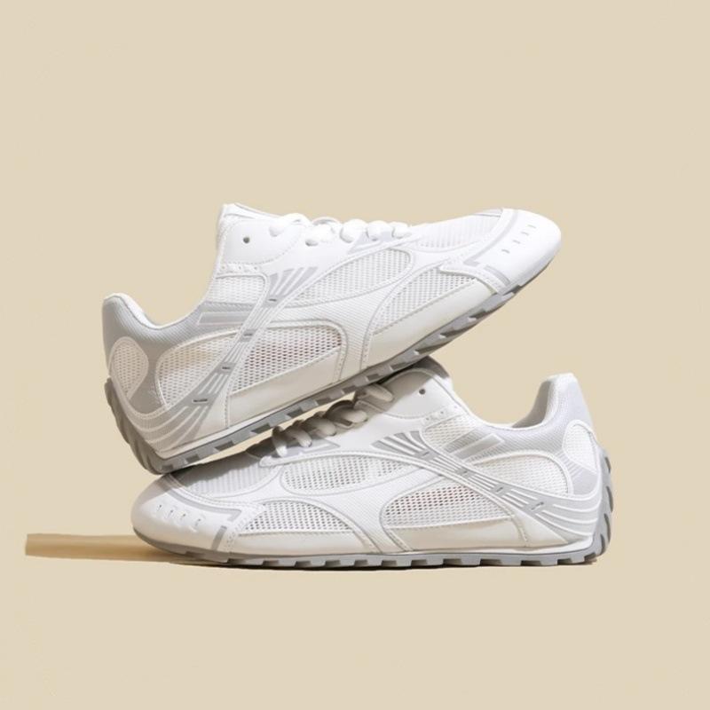 Кожаная сетчатая дышащая обувь Forrest Gump женская 2025 лето новая мягкая подошва внутренняя высота увеличение универсальная сетчатая обувь обувь для тренировок балетом