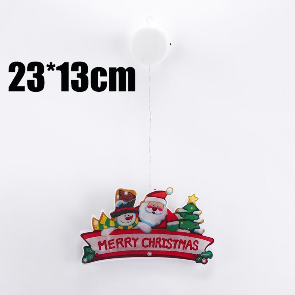 Snowman Shaped Window Hanging Light PVC Xmas Color Lamp New LED Sucker Light