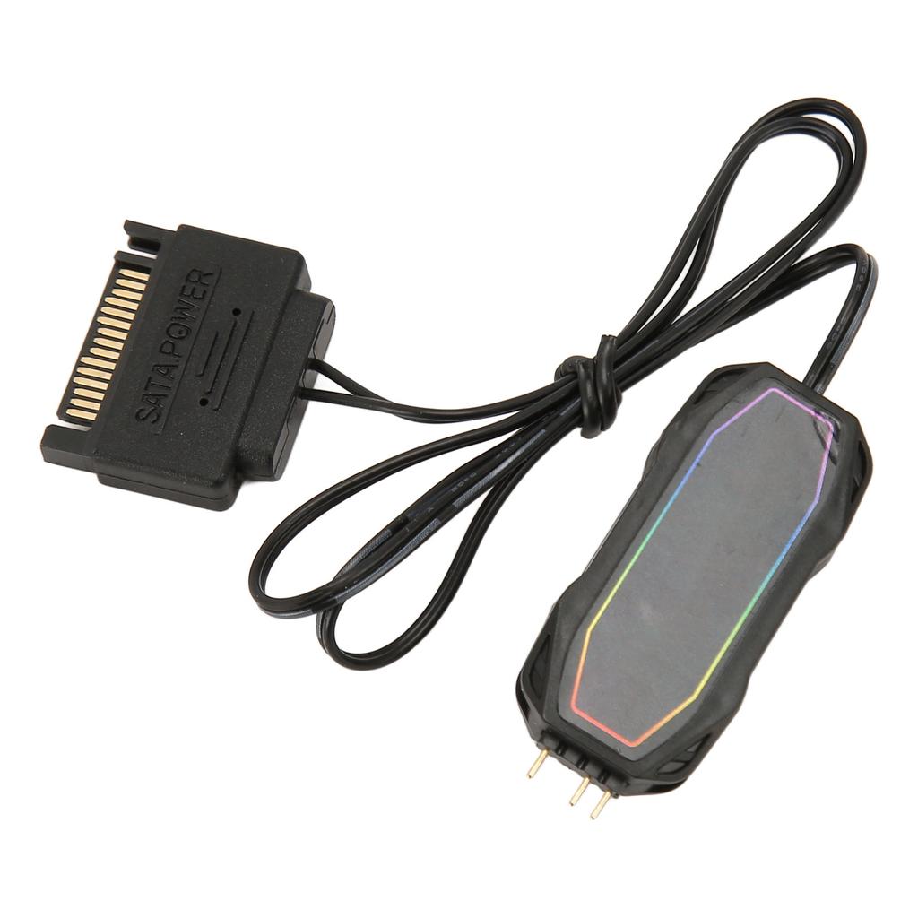 Контроллер ARGB 5V 3Pin Питание от SATA Саморегулирующаяся Скорость Яркость Мини-контроллер ARGB для ПК-вентиляторов