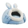 Aristal Лежанка для мелких животных, Расслабляющее пространство для маленьких собак, Кровать простого дизайна, Куполообразная, Пушистая, Моющаяся, Теплая, Для кошек, (Синий, Средний)