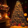 16 нитей 2M Рождественская елка Водопад Подвесные гирлянды Светильники 400 светодиодных рождественских елочных гирлянд Уличный водопад Гирлянда
