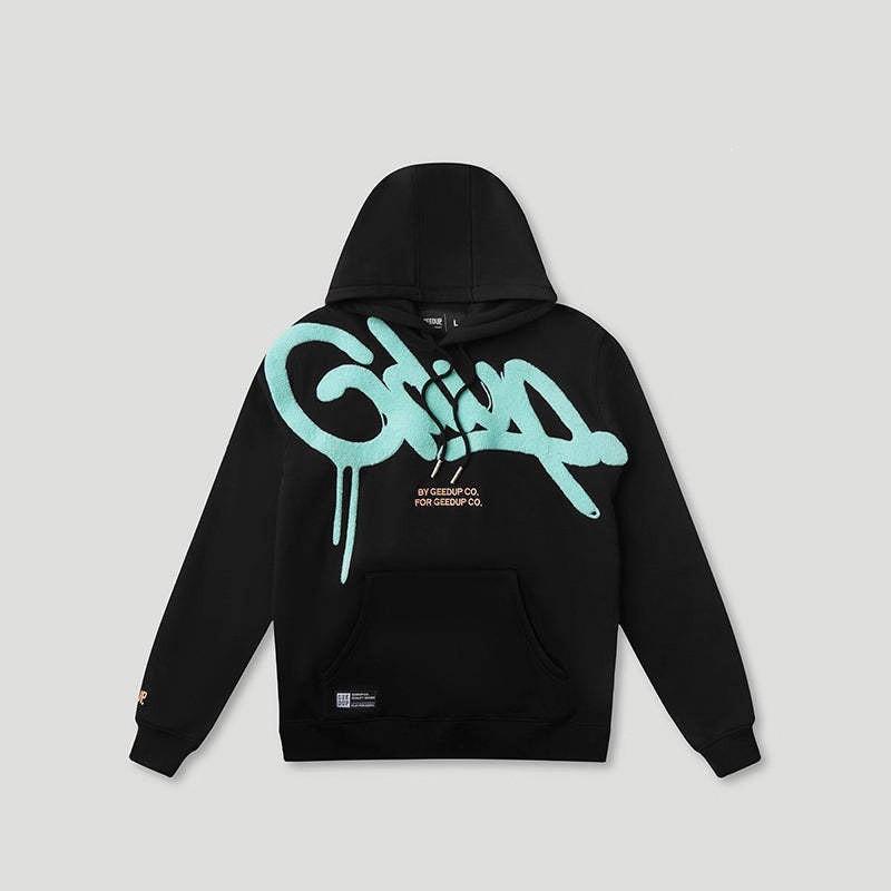 Unisex Oversized Hoodie With Letter Print Loose Fit Streetwear Sweatshirt Teens Adults