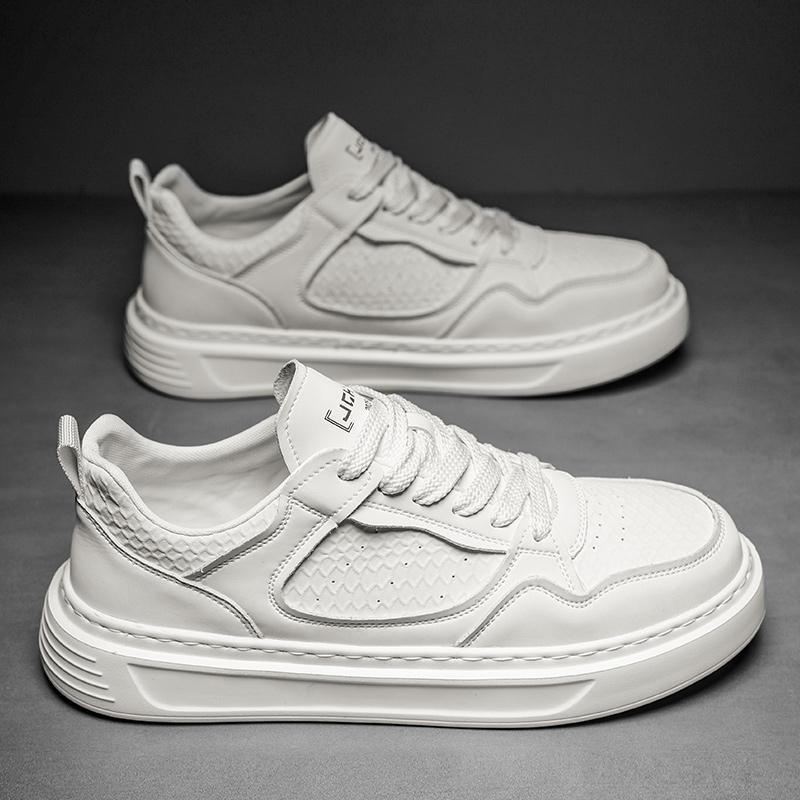Легкие мужские кроссовки из натуральной кожи, белые туфли, модные дышащие ретро-кеды для тренировок, спортивная повседневная обувь для студентов