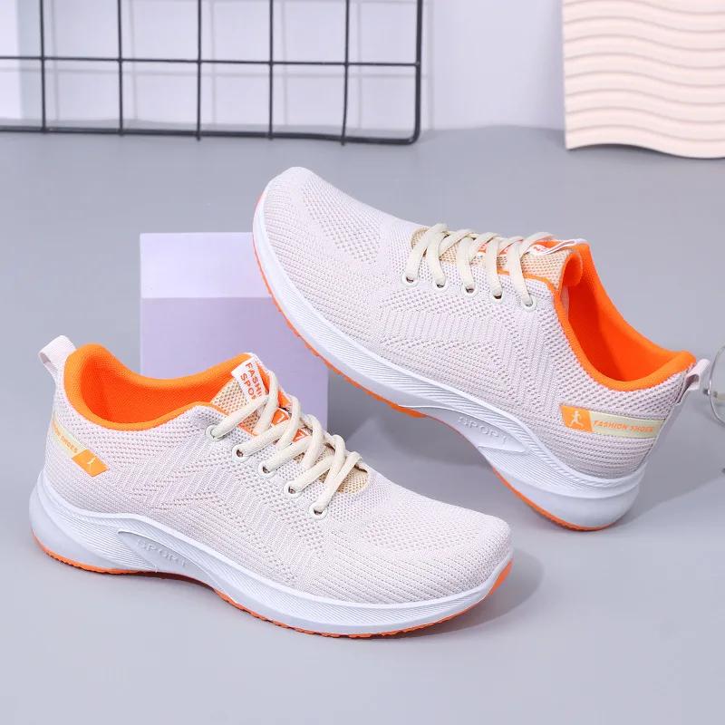 Women's Shoes Spring and Autumn 2024 New Leisure Sports Running Shoes Mesh Breathable Soft Sole Women's Shoes Versatile