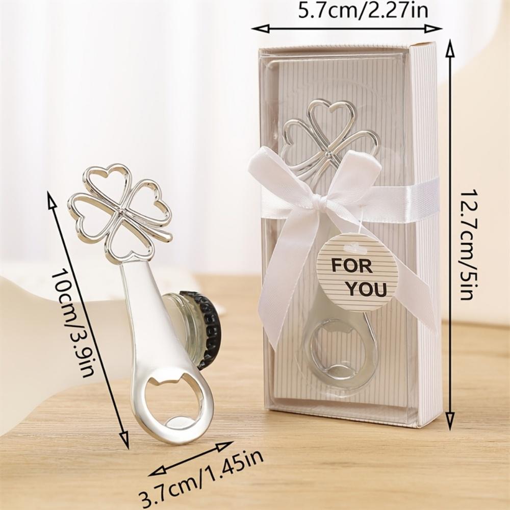 2 Boxes of Gold and Silver Gift Box-Style Heart-Patterned Bottle Openers Small Gifts for Father's Day Weddings Parties and Birthday Gatherings