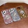 Full Diamond Camellia Apple 16promax Rhinestone Mobile Phone Case Female Iphone15 Protective Case for 14 Luxury 13