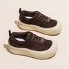 Women's Autumn New Thick-soled Heightening Leather Student Versatile Casual Sports Shoes