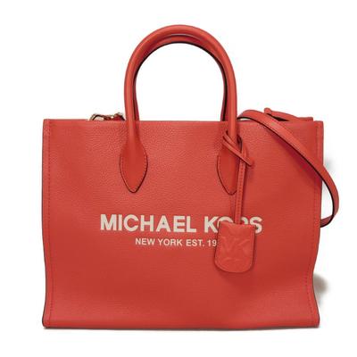 Б/у 11974 Mirella Medium Tote 35S2G7ZT7L 7924 MK Сумка-тоут на два плеча, Неиспользованная, С тиснением логотипа, Красная, Женская из Японии