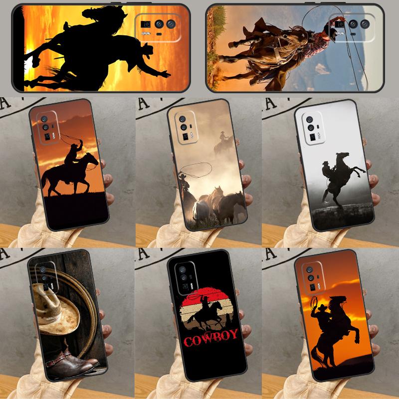 Rodeo Cowboy Lasso Horses Case For Xiaomi 14 Ultra 15 13 11T 12T 13T 14T Pro POCO X3 X5 X6 X7 Pro M6 F5 F6 Pro Cover