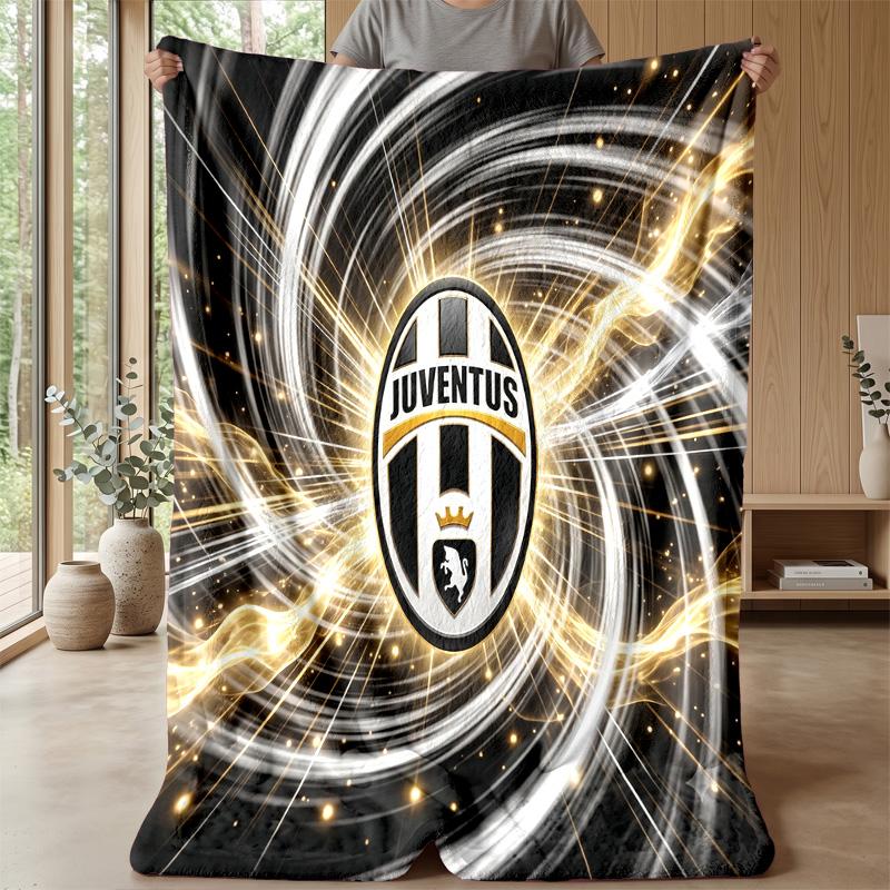 Juventus FC Theme blanket Soft Flannel Blanket Plush Throw Blanket Cozy Sofa Bed Blanket for Home Decor