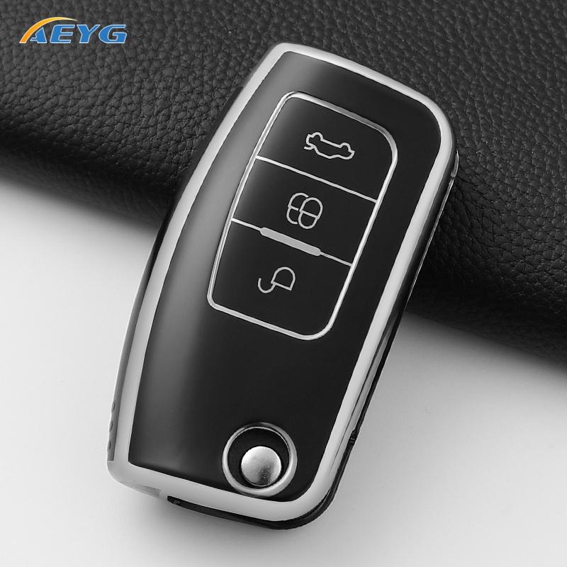 Чехол-брелок для ключа автомобиля для Ford Focus 2 MK2 Fiesta Mondeo Galaxy Ecosport Kuga Escape Falcon B-Max C-Max Аксессуары