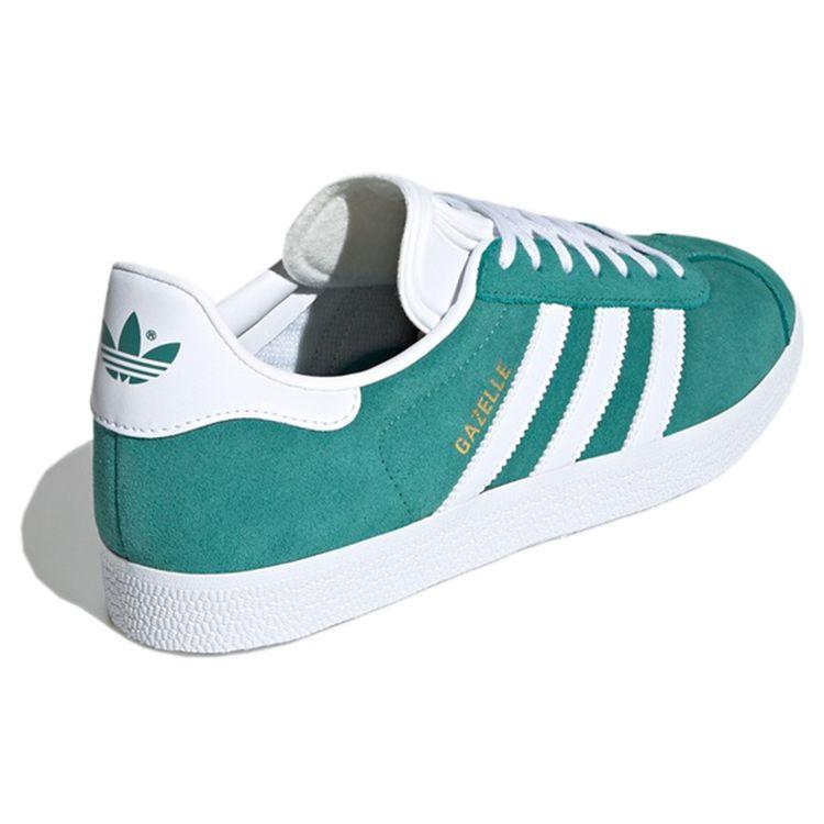 Adidas Оригинальные замшевые низкие кроссовки серии Gazelle Унисекс кроссовки Зеленый Белый FU9672