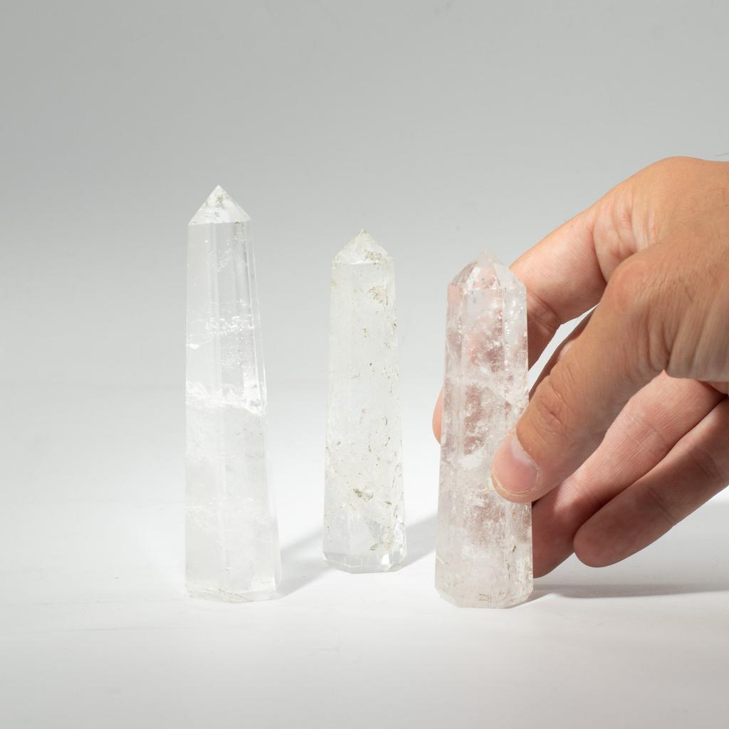 Gemstone Six Face Obelisk Point approx 11cm - Clear Quartz