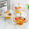 Tall Cake Tray with Lid Dessert Table Display Rack Fruit Tray Transparent Plastic Buffet Bread Dessert Platter