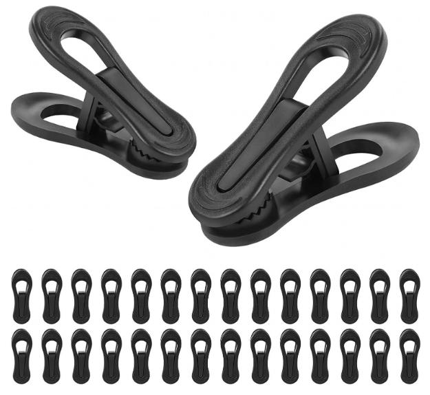 24-Piece Multi-Functional Clothes Clips Finger-Style Children's Clothes Clips Clip-On Plastic Hangers Pants Hanger Clips