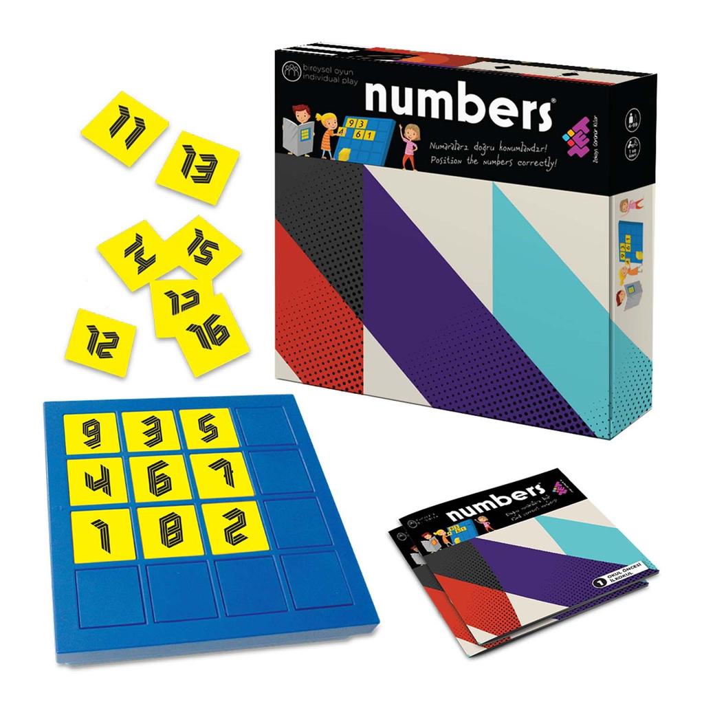 NUMBERS Mathematics and Sudoku Game Ages 4+ 1 Player English-Turkish
