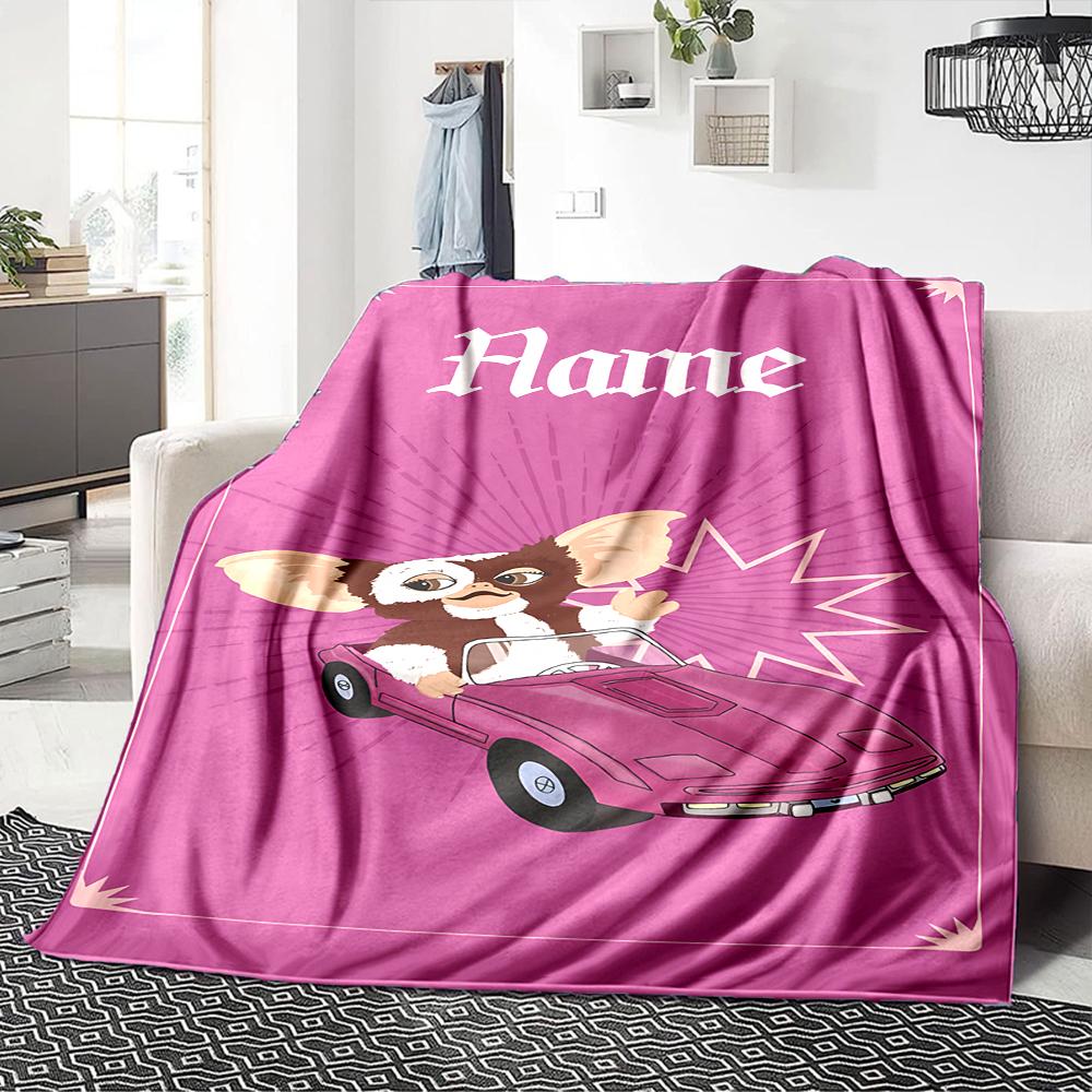 Custom Name Mysterious Creature Portrait blanket for Couch & Bed, Plush Cozy Fuzzy Blanket Super Soft & Warm Blankets for Fall and Winter. 0908141