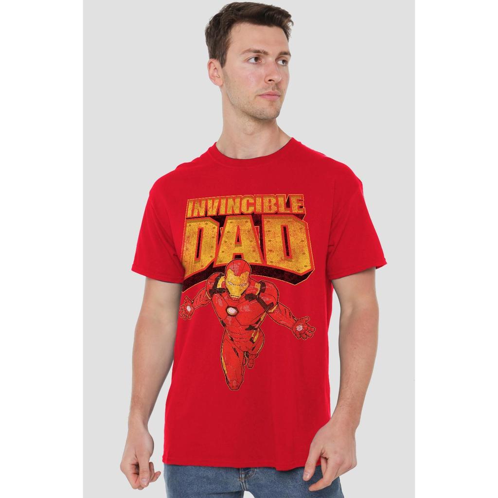 Iron Man Mens Invincible Dad Flying Fathers Day T-Shirt