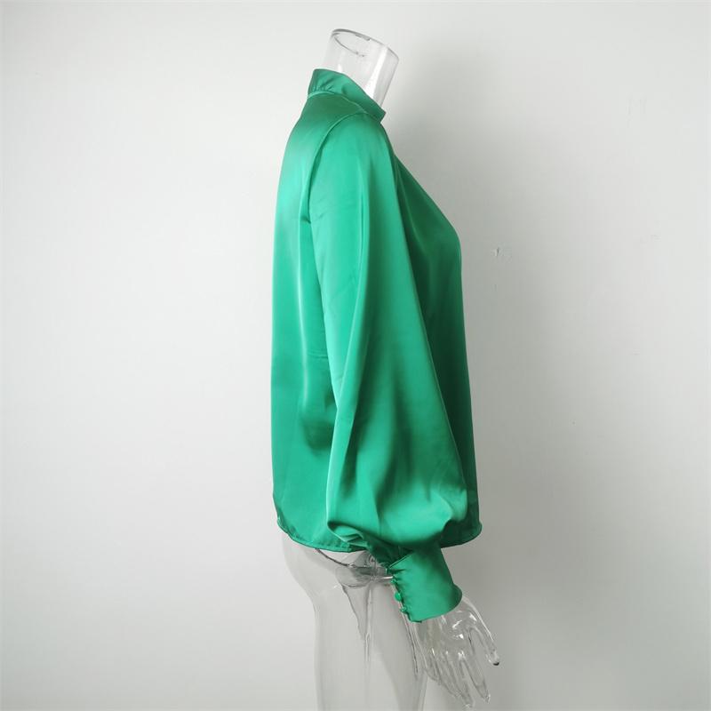 Blusas mujer de moda 2022, летний топ, женские рубашки, женская зелено-белая рубашка, блузки, топы, шикарная женская блузка с длинными рукавами