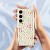 For Samsung Galaxy S24 FE Case Flowers and Grass Pattern Printing Straight Edge TPU Phone Back Cover
