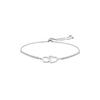 Lotus Silver Women's Bracelet Silver Heart and Rhinestones - Moments Range