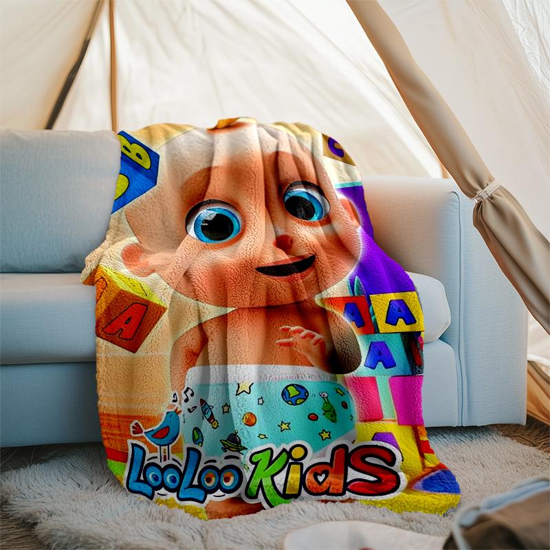 CoComelon Theme Printed Blanket - Perfect for Couch, Bed, Travel & Outdoor Use | Machine Washable, Cozy & Durable.