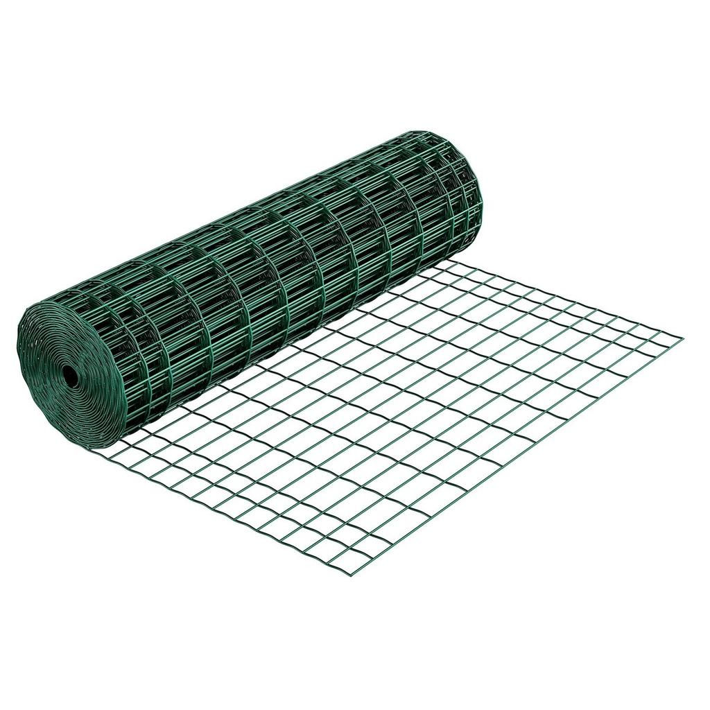 Farm Fence, 1 x 25 m, 2 x 4 in Mesh 2.1mm Galvanized Steel Wire Fencing for Cattle, Hog & Sheep, Heavy Duty Vinyl Coated Livestock Fence for Animal