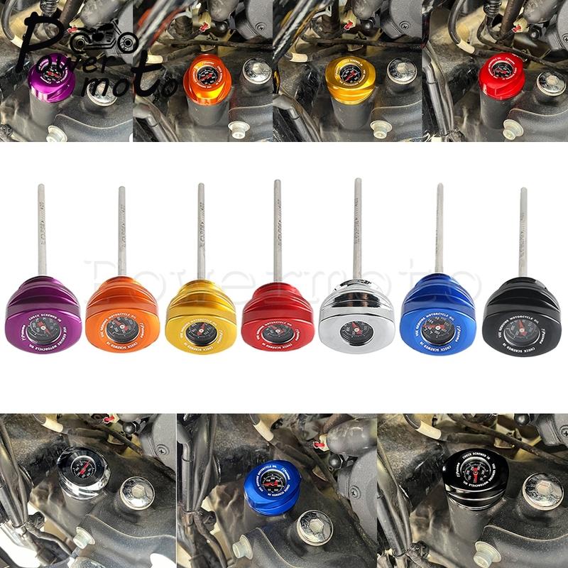 Motorcycle Engine Oil Dipstick W/ Plug Oil Temperature Gauges For Harley Touring Electra Glide FLH FLHFB FLHT P K KL CU 2017-24