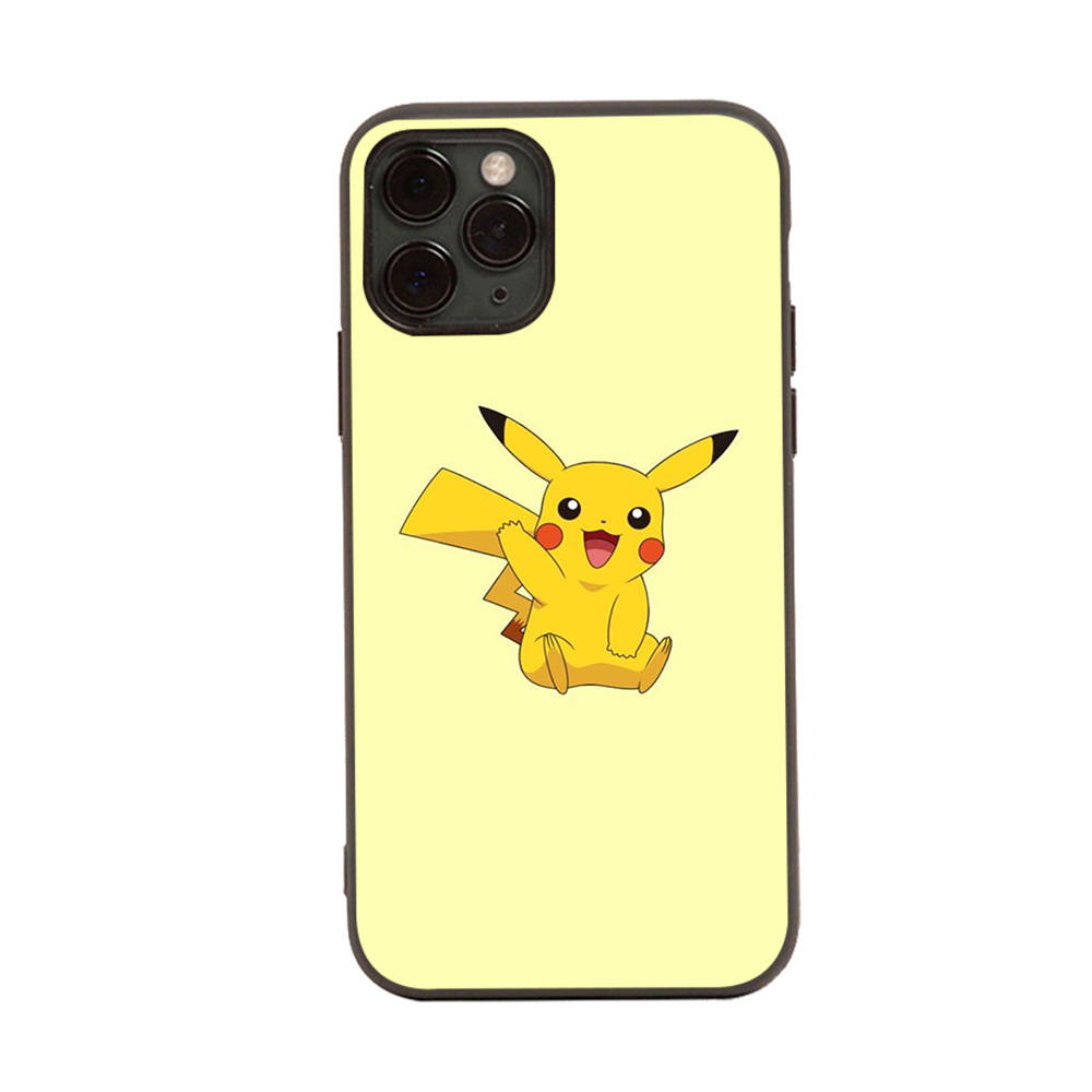 Чехол PK19 Little Cute Pikachu Black Sofe для Samsung Note 20 Lite S24 Ultra S23 A03 A05 A06 A11 A71 A15 A16 A13 A24 A25 A33 A52 A53 A50 M55 M35 Plus