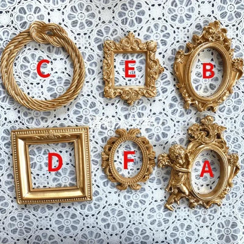 Европейская мода креативные подарки в викторианском стиле ретро смола мини ангел овальная маленькая фоторамка аксессуары позиционная рамка