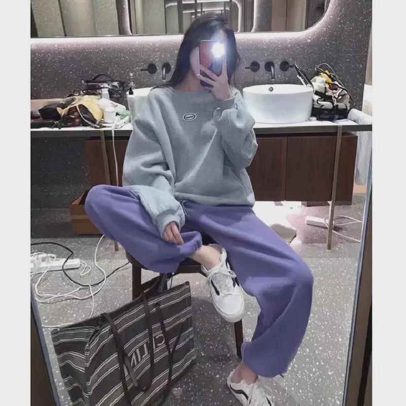 2022 Осень/Зима Модный Облегающий Повседневный Комплект Свитер Плюс Вельвет и Леггинсы с Высокой Посадкой для Женщин