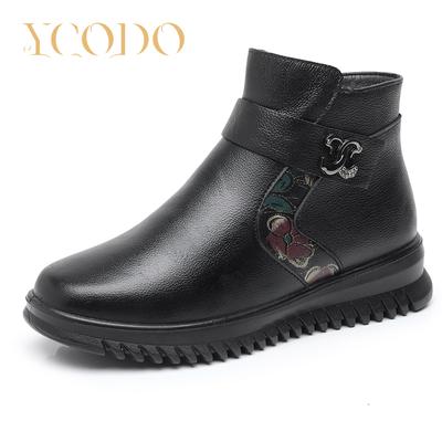 Зимняя теплая женская обувь из натуральной кожи