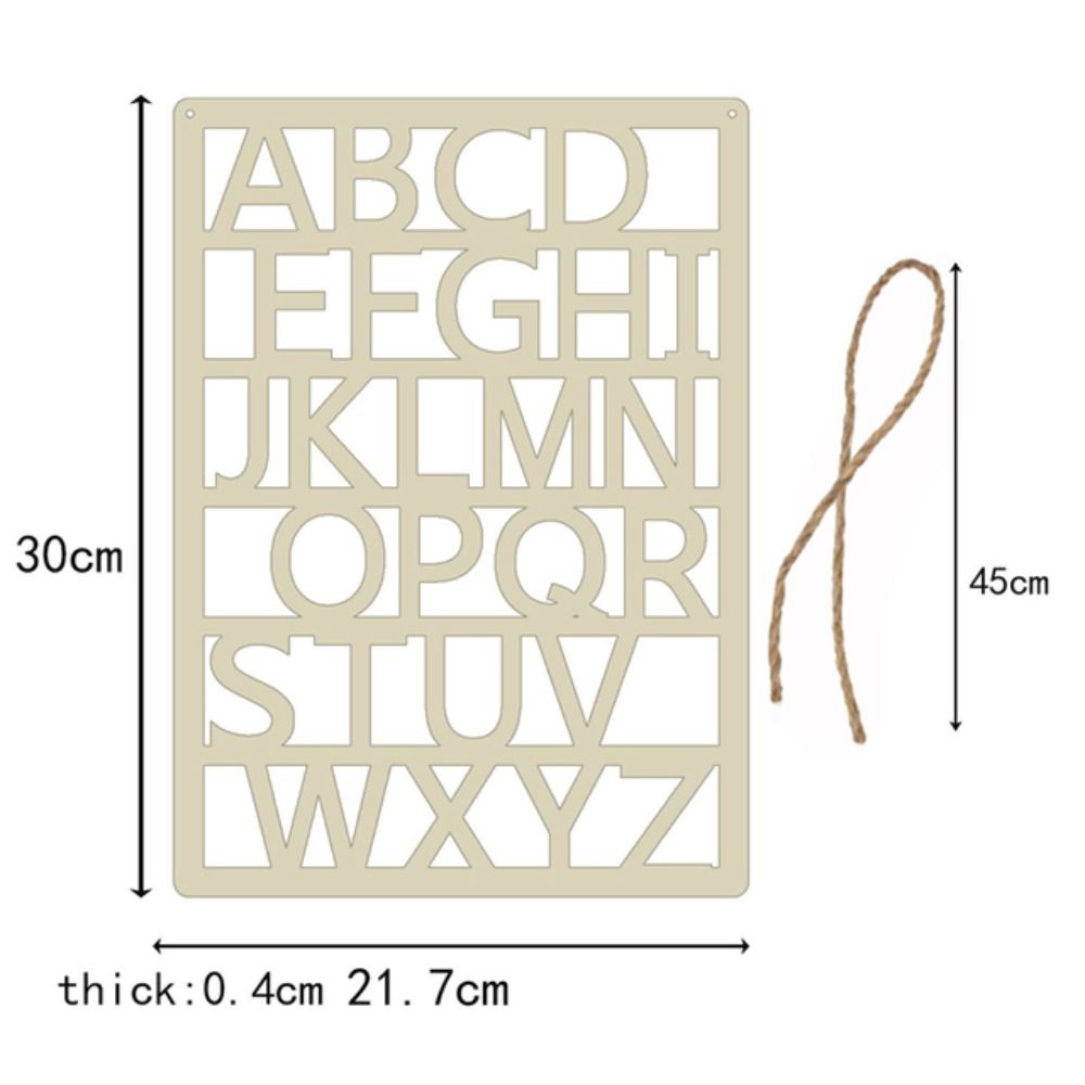 Decor House Wall Hanging Alphabet Wall Hanger Wood Craft Window Shaped Pendant Wood Hanger Pendant