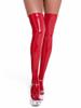Womens Sparkly PU Leather Stockings Elastic Fit Flirty Party Socks