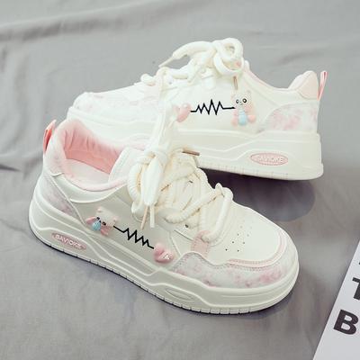 Весна новая маленькая белая обувь женская обувь универсальная спортивная толстая подошва обувь весна и осень