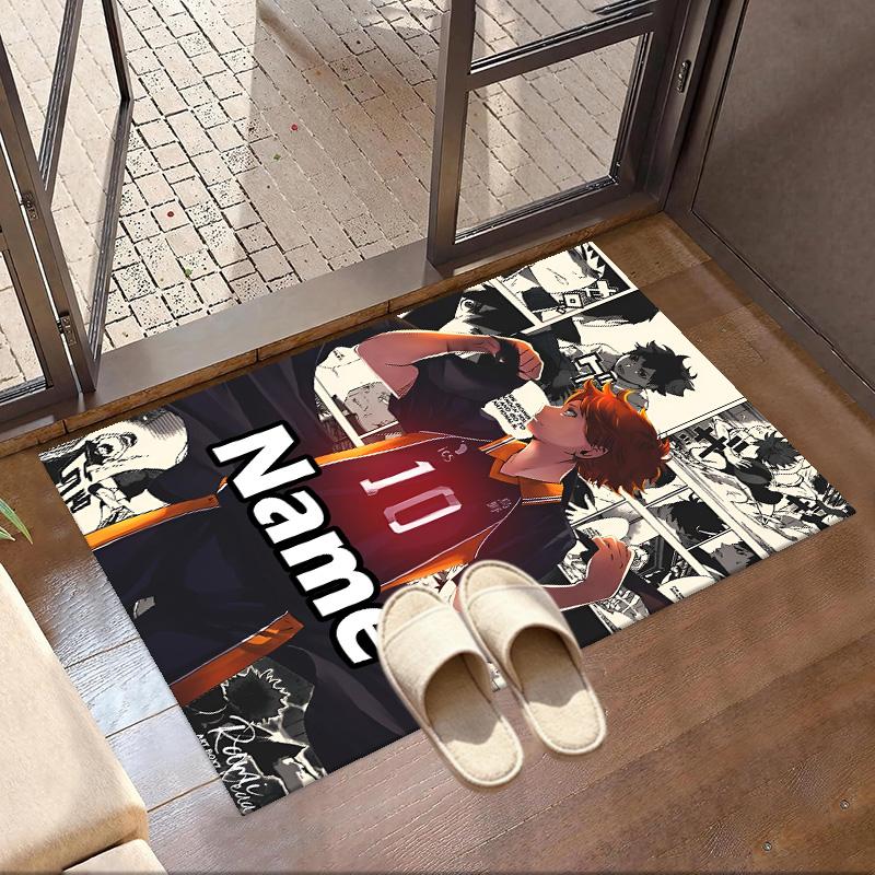 Custom Name Personalized Haikyu Print Carpet, Versatile Home Decor Rug, for Playroom, Apartment, Balcony, Entryway, Hallway Gift