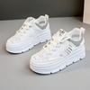 Fashion New Versatile Hollow Breathable Women's Shoes 2024 Trendy Thick Bottom Interior Height Increasing Casual Sports Shoes Sneakers