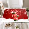 Christmas Floor Mat Festive Atmosphere Feeling Absorbent Non-slip Foot Mat Household Door Floor Mat