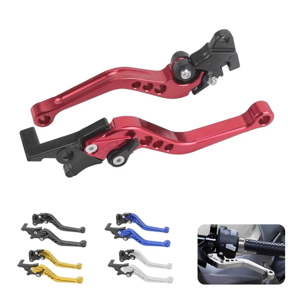1Pair Aluminum Motorcycle Brake Levers Double Disc Brake Clutch Levers Dirt Bike Handle Grips