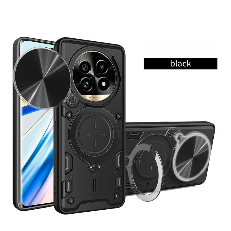 Ударопрочный бронированный чехол для Realme 13 Pro Plus с защитой камеры-слайдером Funda Realmi 12 Pro + Plus Realme12 5G с держателем-кольцом