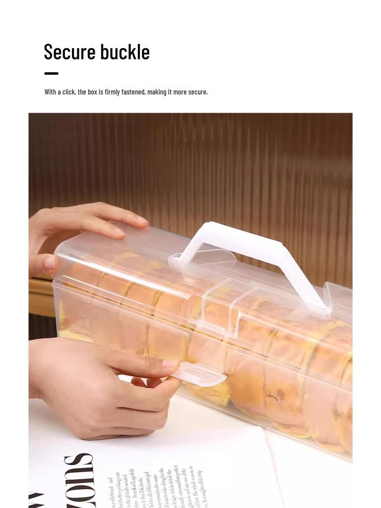 Многоразовая коробка для рулетного торта для выпечки и на вынос - Дизайн «Хлопковое лоскутное одеяло и полотенце»